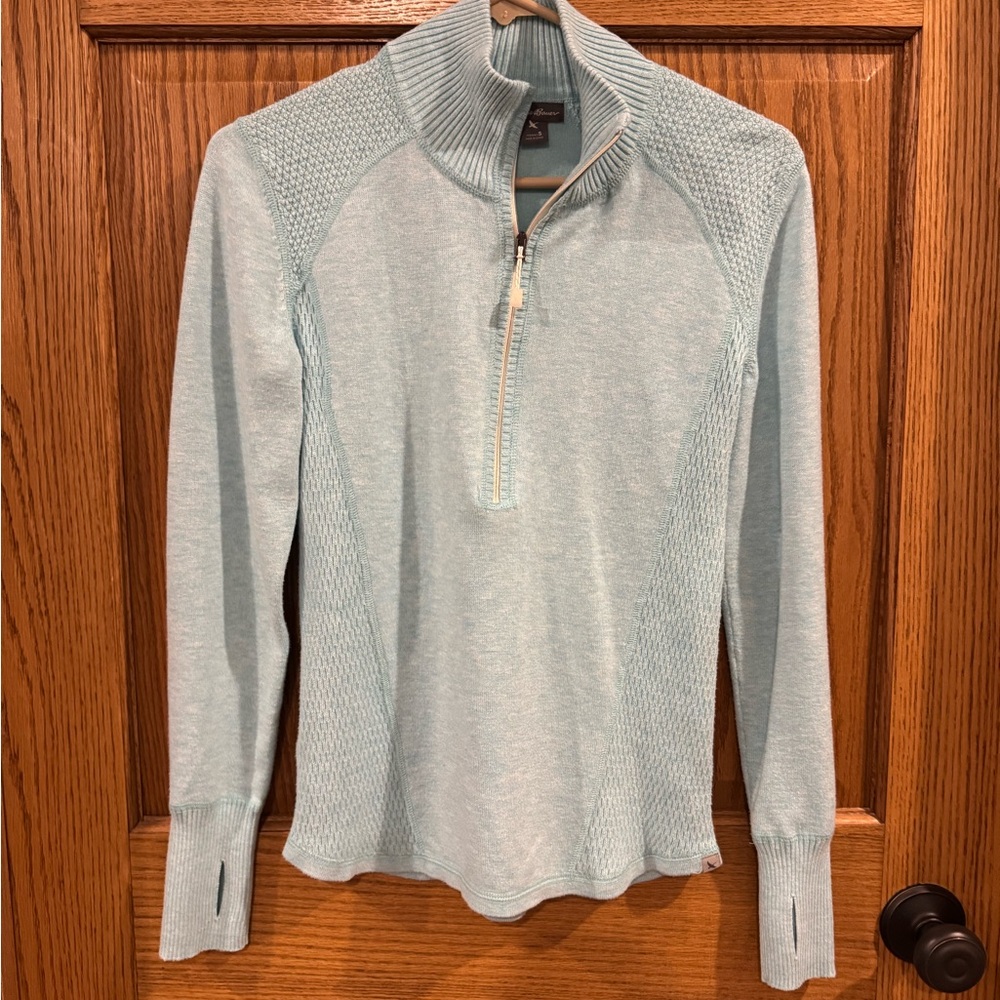 Eddie Bauer Women’s 1/2-Zip Performance Knit Sweater – Size S – Ice Blue